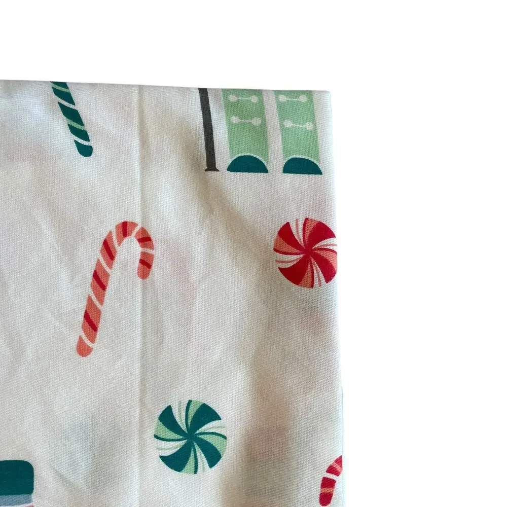 Kassatex Christmas Shower Curtain Holiday Nutcrackers & Candy Canes 72x72 New